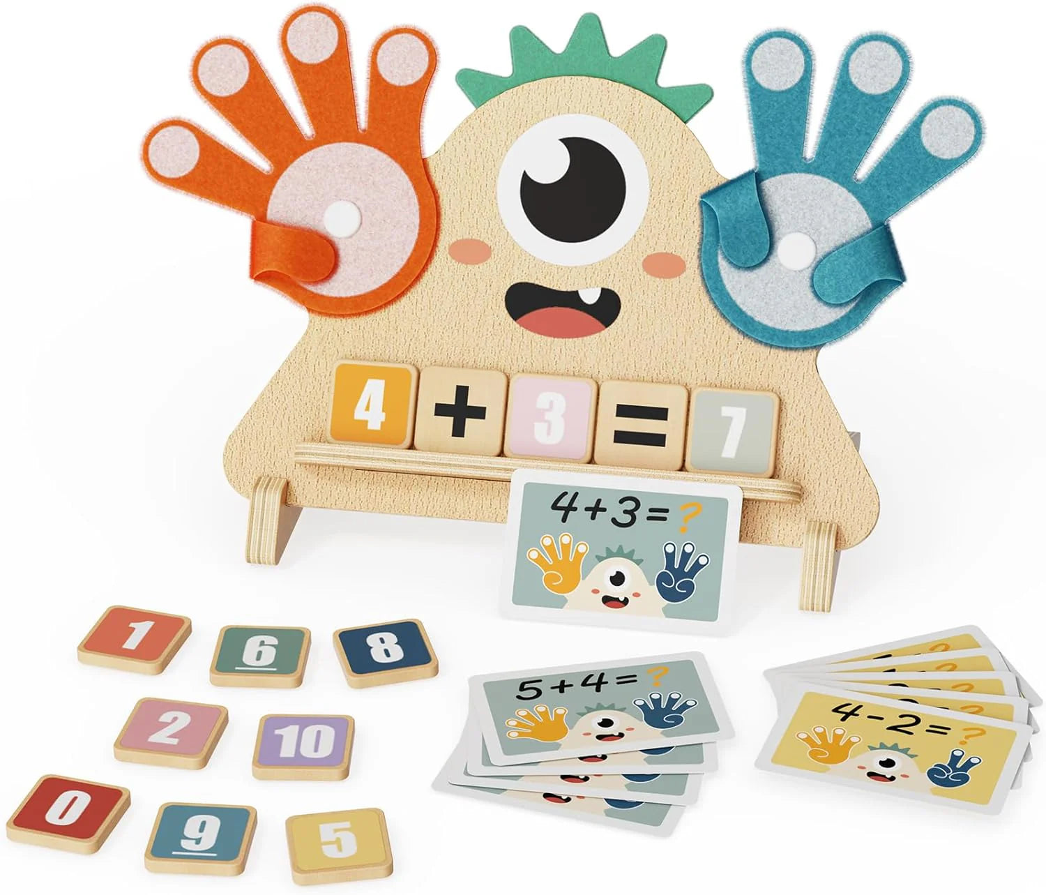 Toys for 3 4 5 Year Old, Preschool Learning Toys for Toddlers, Finger Math Number Counting Blocks for Kids, Educational Math Manipulatives for Boys Girls Birthday Gifts