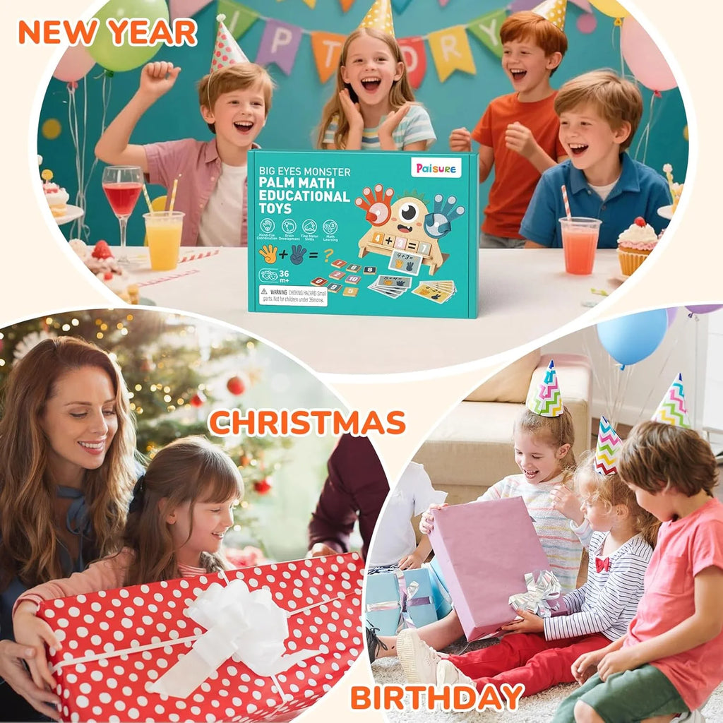 Toys for 3 4 5 Year Old, Preschool Learning Toys for Toddlers, Finger Math Number Counting Blocks for Kids, Educational Math Manipulatives for Boys Girls Birthday Gifts