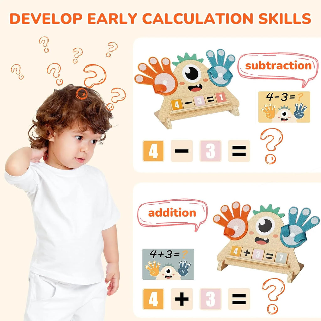 Toys for 3 4 5 Year Old, Preschool Learning Toys for Toddlers, Finger Math Number Counting Blocks for Kids, Educational Math Manipulatives for Boys Girls Birthday Gifts