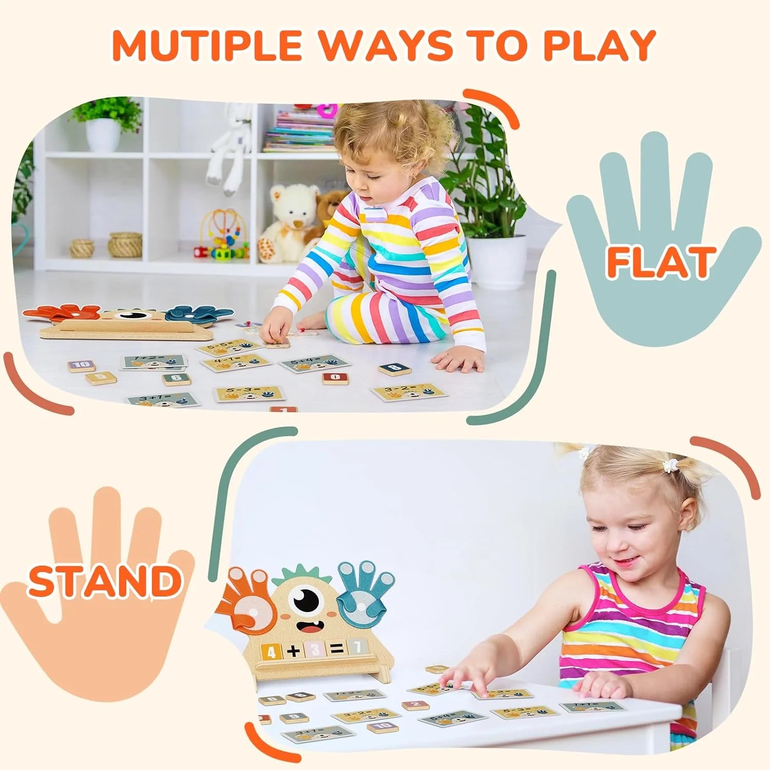 Toys for 3 4 5 Year Old, Preschool Learning Toys for Toddlers, Finger Math Number Counting Blocks for Kids, Educational Math Manipulatives for Boys Girls Birthday Gifts
